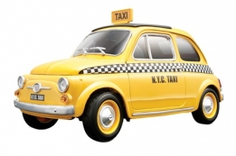 Gele fiat taxi strijkapplicatie